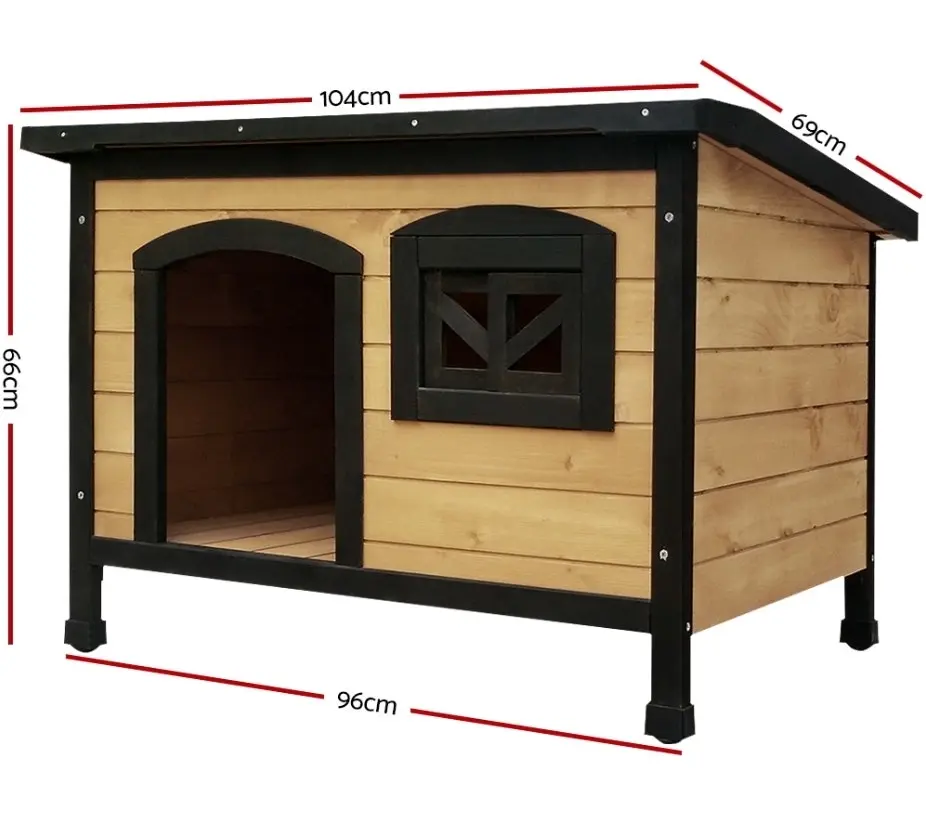 i.Pet M/L size Outdoor Weatherproof Wooden Dog Kennel