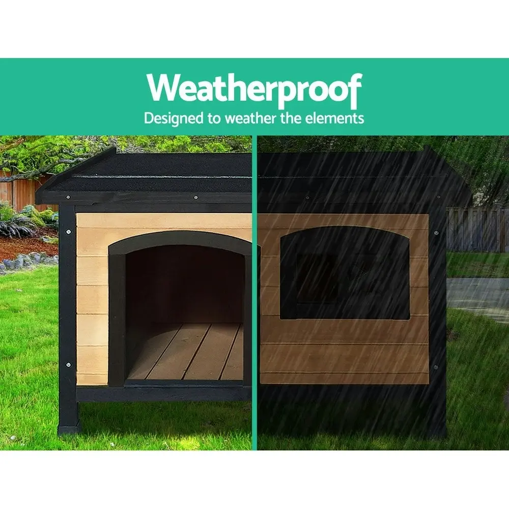 i.Pet M/L size Outdoor Weatherproof Wooden Dog Kennel