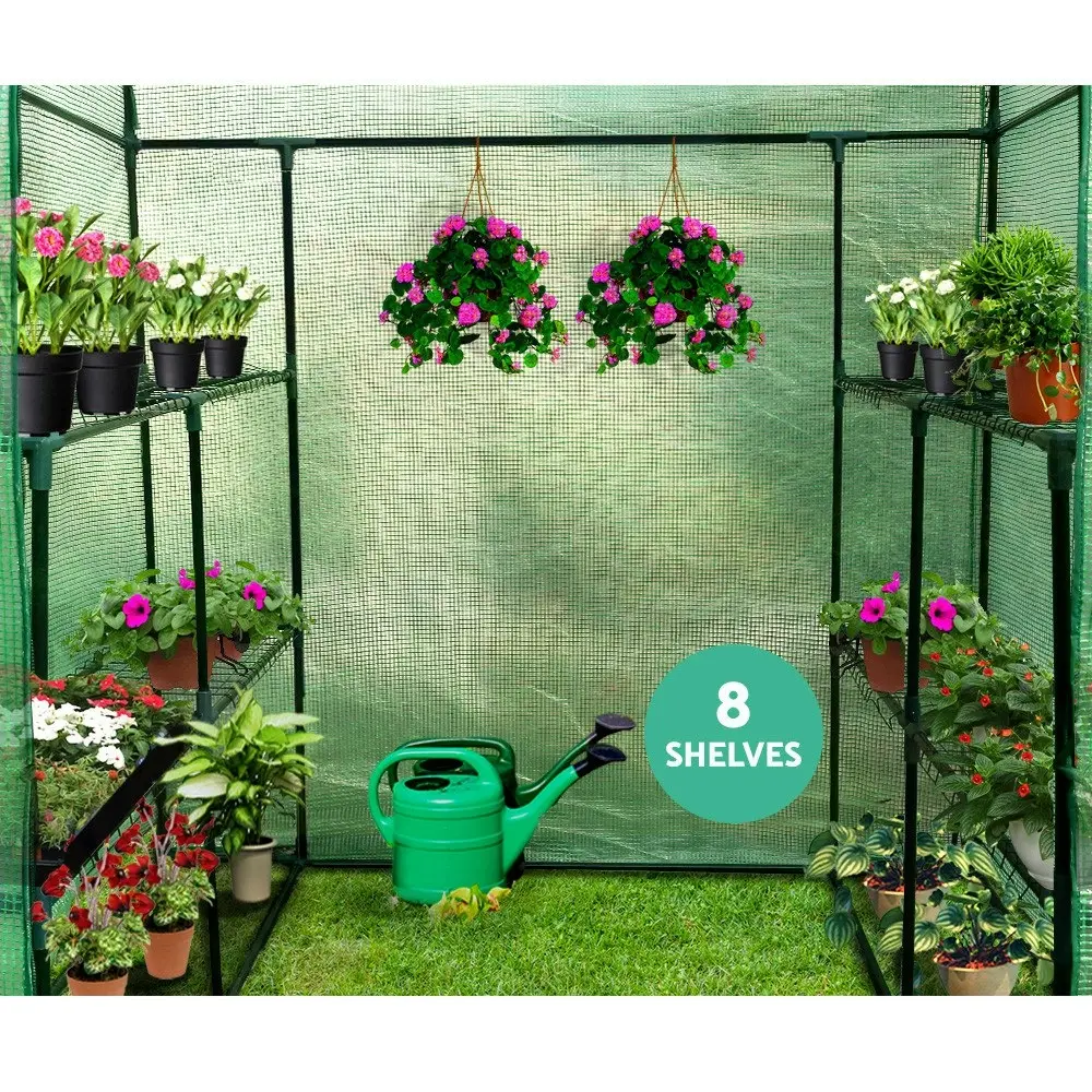 Greenfingers Walk in Greenhouse with shelves