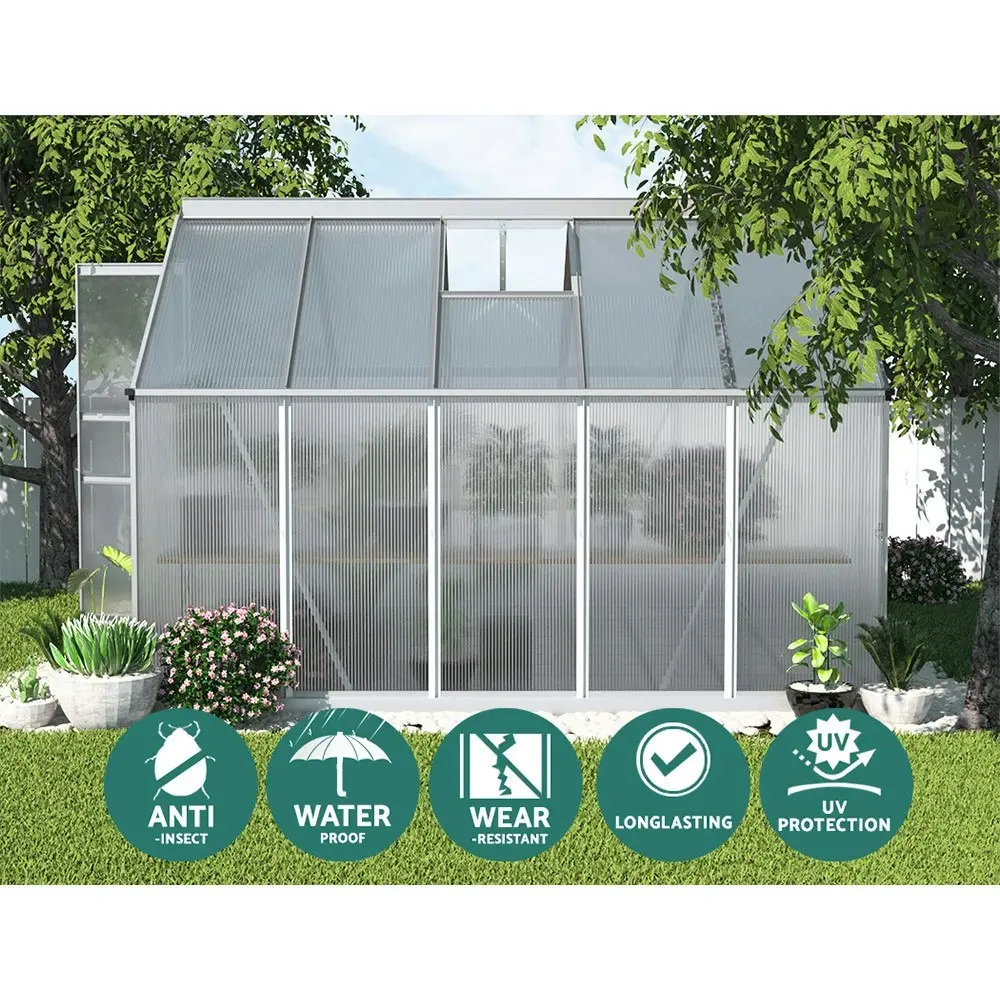 Greenfingers Aluminium Greenhouse 3m x 2.5m