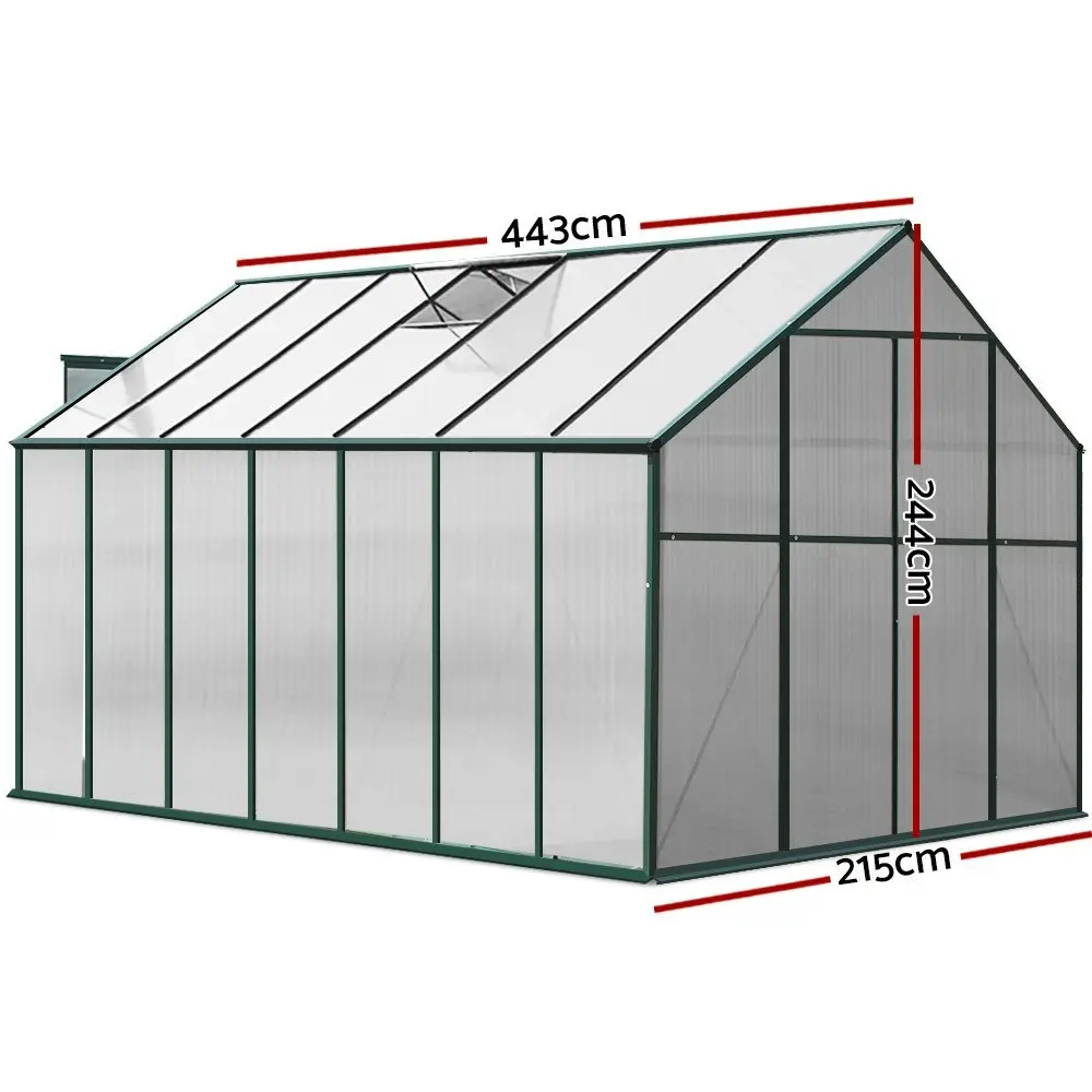 Greenfingers Aluminium Greenhouse 4.43X2.44M