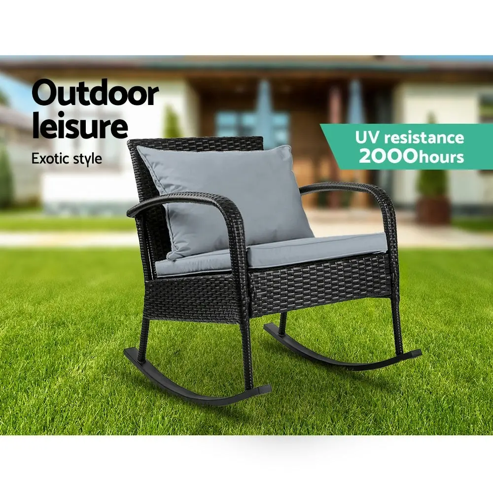 Gardeon Outdoor Wicker Rocking Chair Garden Patio Furniture