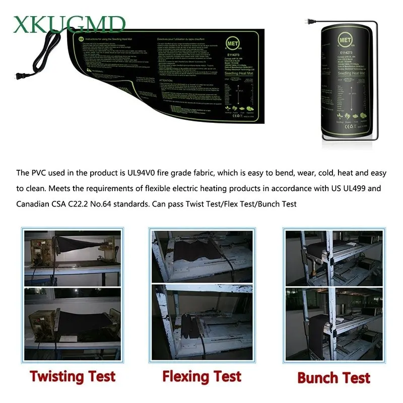 Seedling Propagation Heat Mat 3 sizes, EU/US/UK/AU Plug