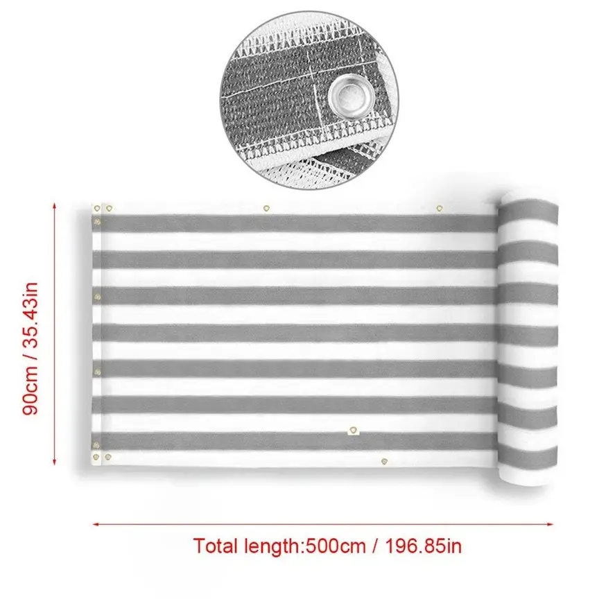 Retractable 5m Balcony Sun Shade Privacy Awning Fence Screen