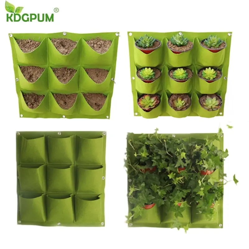 Wall Hanging Vertical Garden Grow Bag Planter 4/9/18/49/72 Pockets