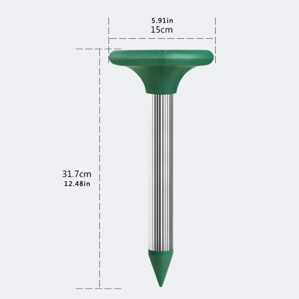 2 PCS Ultrasonic Solar Snake Repeller. Range 60 meters diameter.