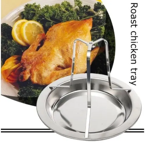 Stainless Steel BBQ Grill Chicken Roaster Stand