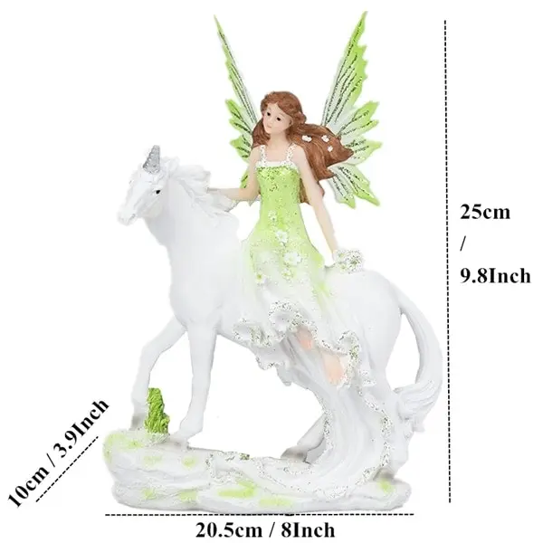 16-35cm Fairy, Unicorn Statue Ornament. 7 Styles.