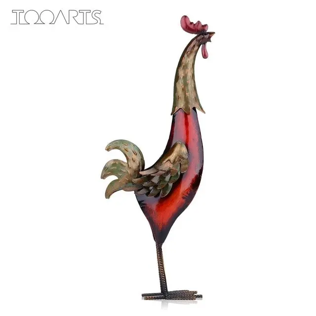 Iron Garden Statue Décor, weather treated, Rooster, Giraffe, Owl, Cat, Elephant.