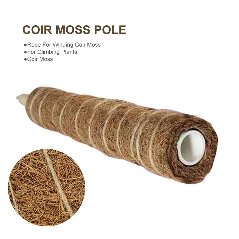 45cm Strong Natural Coconut Moss Fibre Plant Support Stake