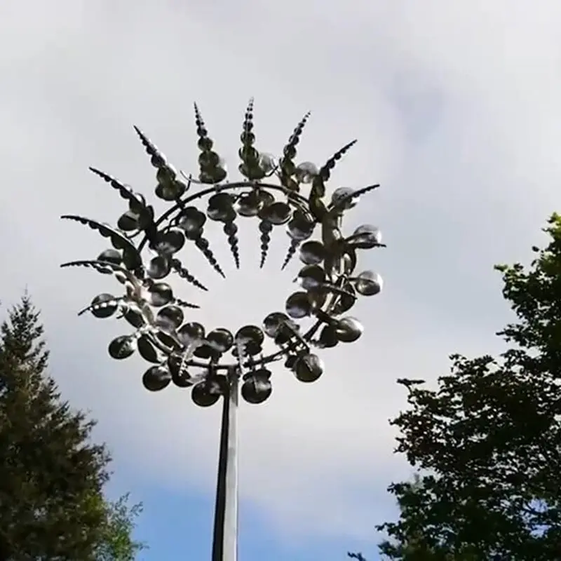 95cm Large Metal Kinetic Garden Wind Spinner Duel Rotating Windmill