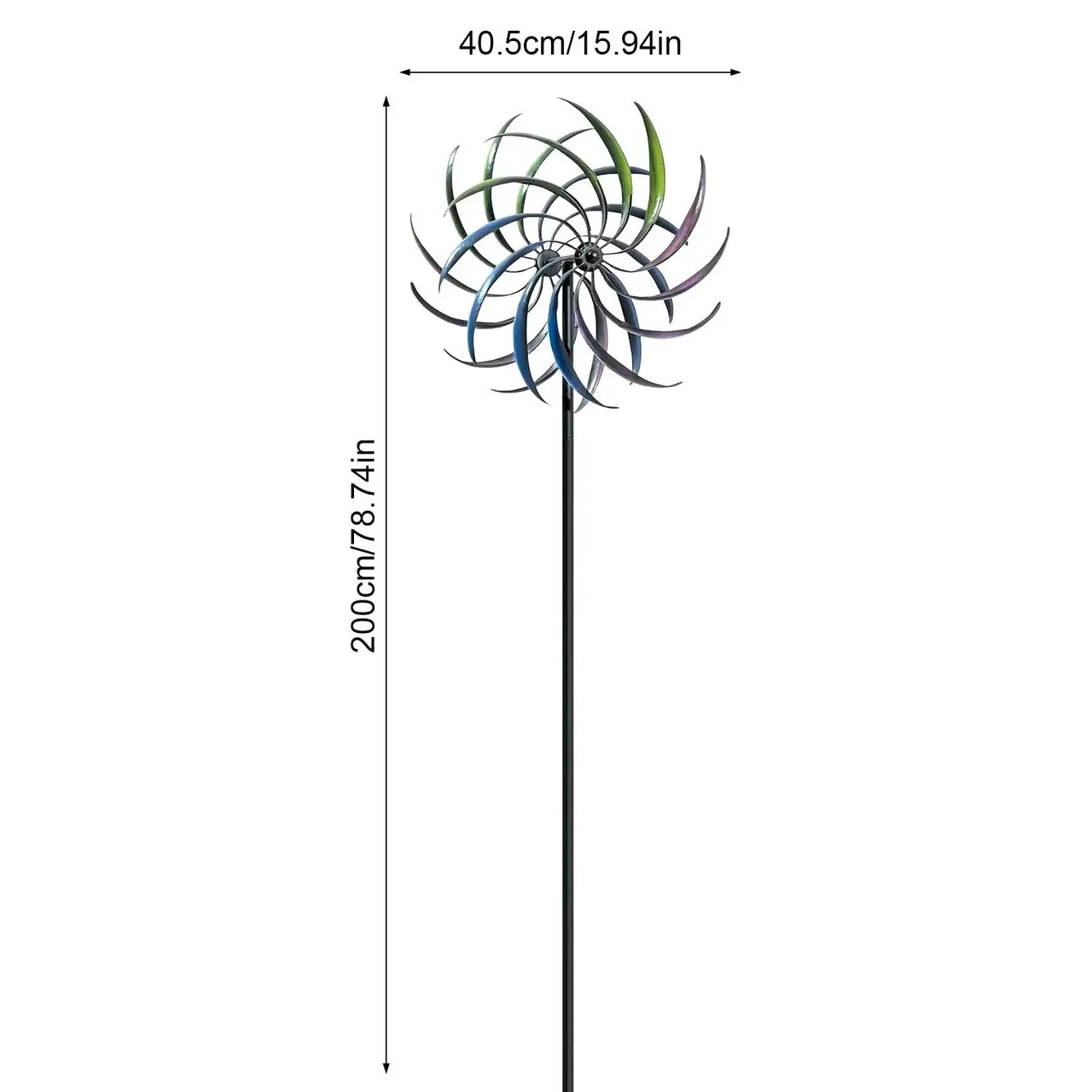 1 x Kinetic Rainbow Wind Spinner or 5 x Windmills 2m x 40.5cm