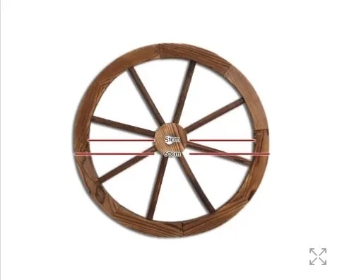 1 or 2 piece Garden Wooden Wagon Wheel