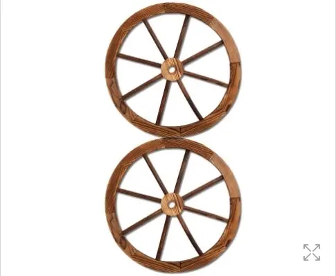 1 or 2 piece Garden Wooden Wagon Wheel