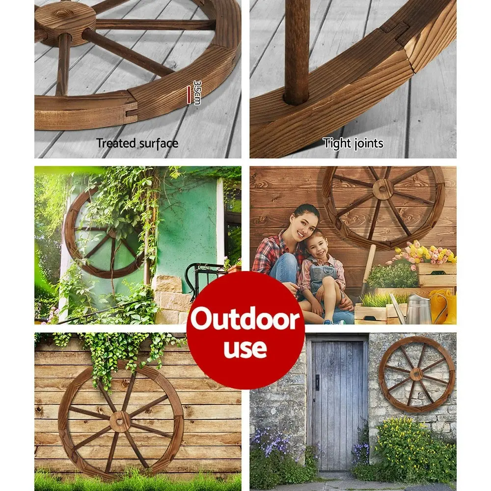 1 or 2 piece Garden Wooden Wagon Wheel