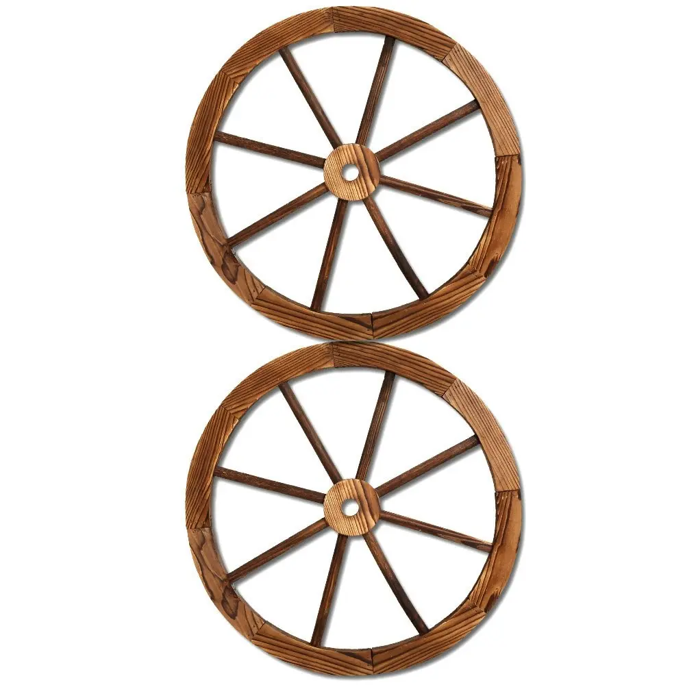 1 or 2 piece Garden Wooden Wagon Wheel