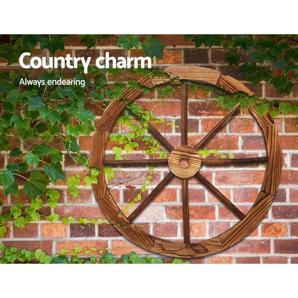 1 or 2 piece Garden Wooden Wagon Wheel