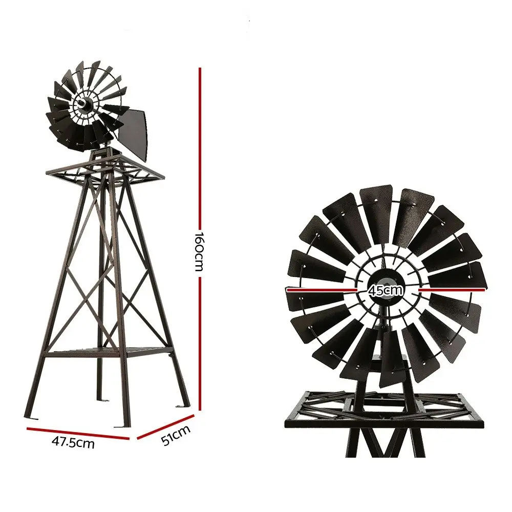 Metal Weathervane Windmill, 5 sizes, 2 colours