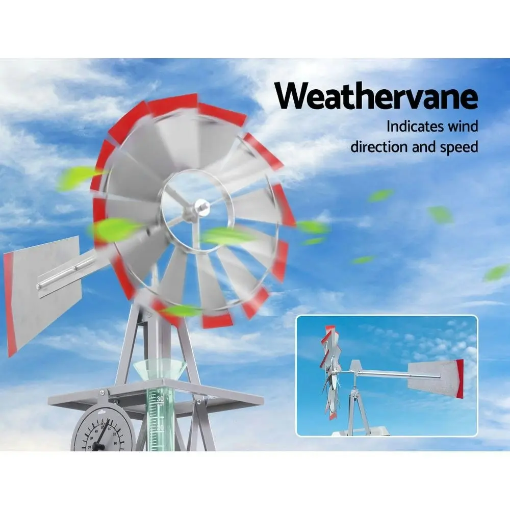 Metal Weathervane Windmill, 5 sizes, 2 colours