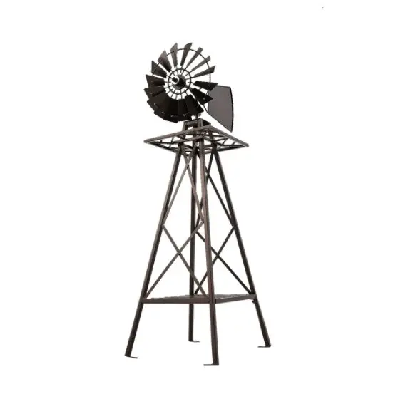 Metal Weathervane Windmill, 5 sizes, 2 colours