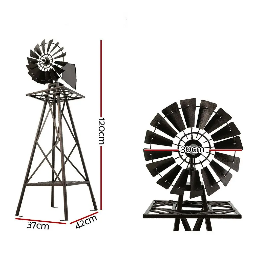 Metal Weathervane Windmill, 5 sizes, 2 colours