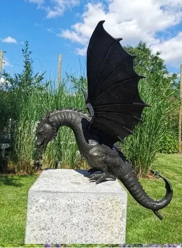 Large Dragon Water Fountain Sculpture Garden Statue