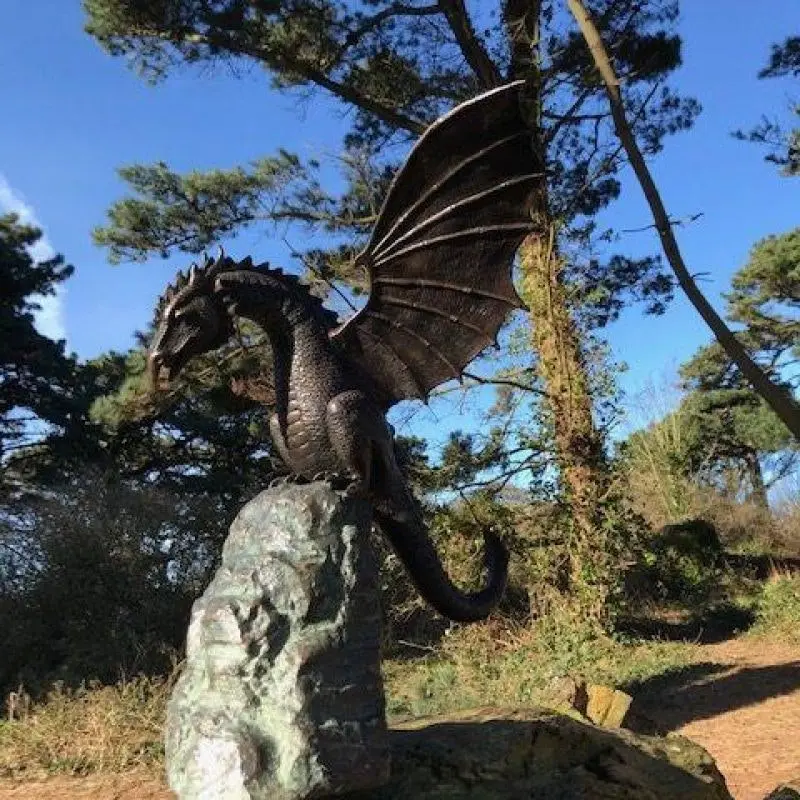 Large Dragon Water Fountain Sculpture Garden Statue