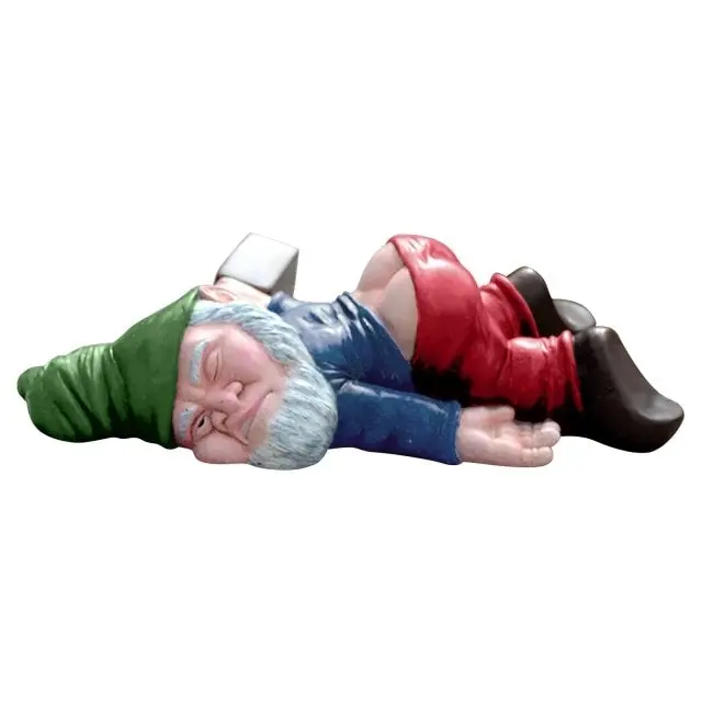 Funny Drunk Dwarf Garden Gnome Statue Garden Decor