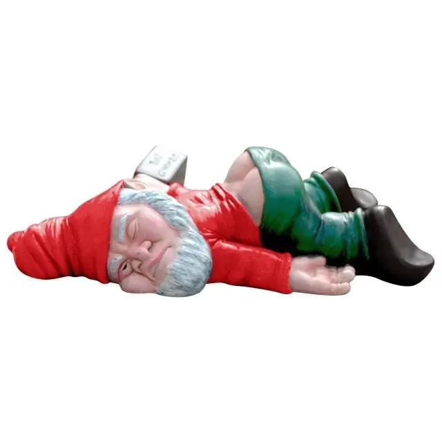 Funny Drunk Dwarf Garden Gnome Statue Garden Decor