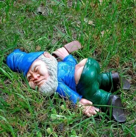 Funny Drunk Dwarf Garden Gnome Statue Garden Decor