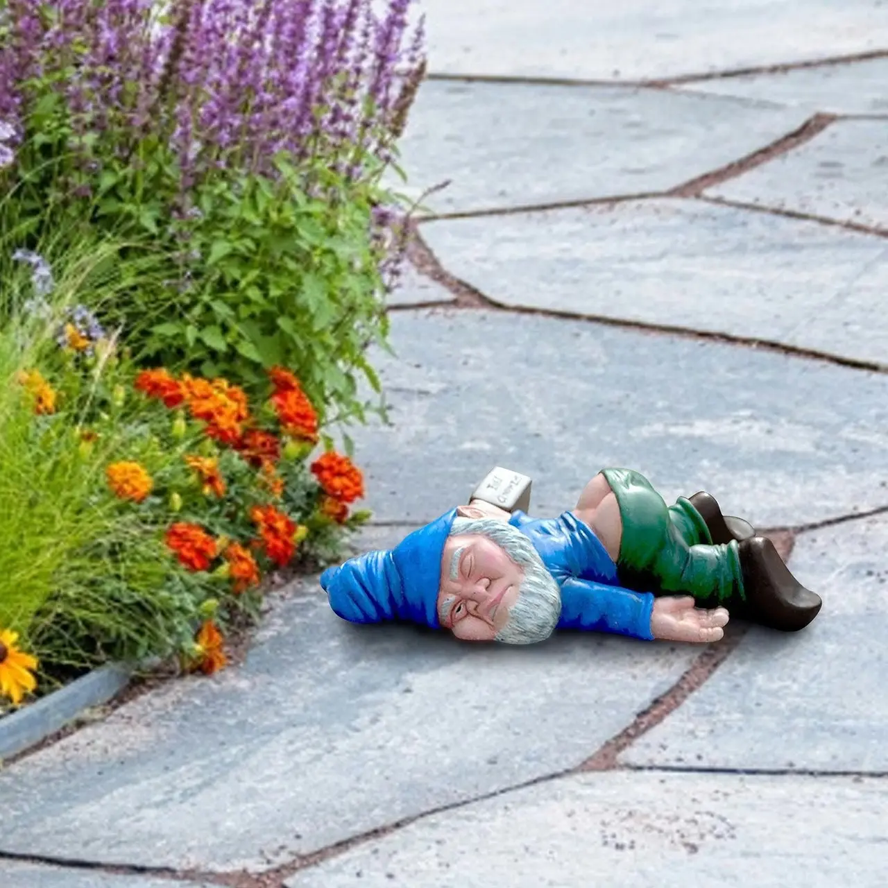 Funny Drunk Dwarf Garden Gnome Statue Garden Decor