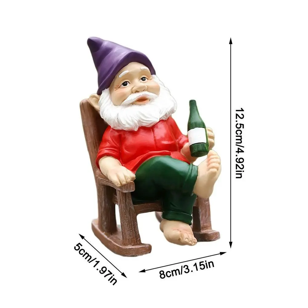 Funny Novelty Drinking Garden Gnome Figurine Garden Decor