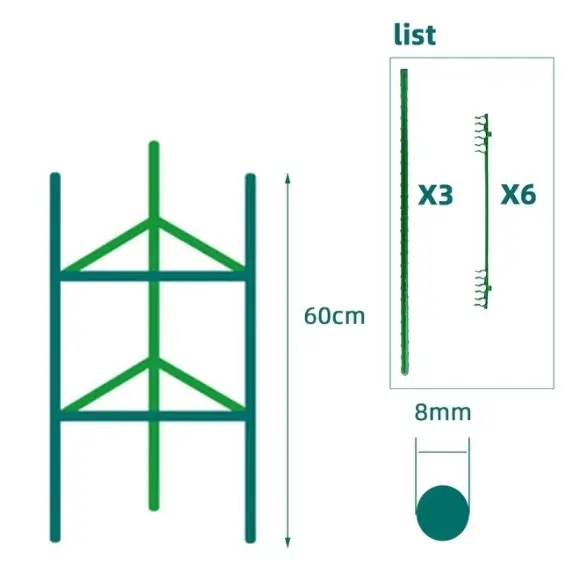 Tri-pod Plant Support Stakes Tomato Trellis, 10 sizes