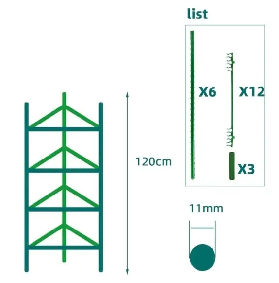 Tri-pod Plant Support Stakes Tomato Trellis, 10 sizes