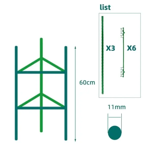 Tri-pod Plant Support Stakes Tomato Trellis, 10 sizes