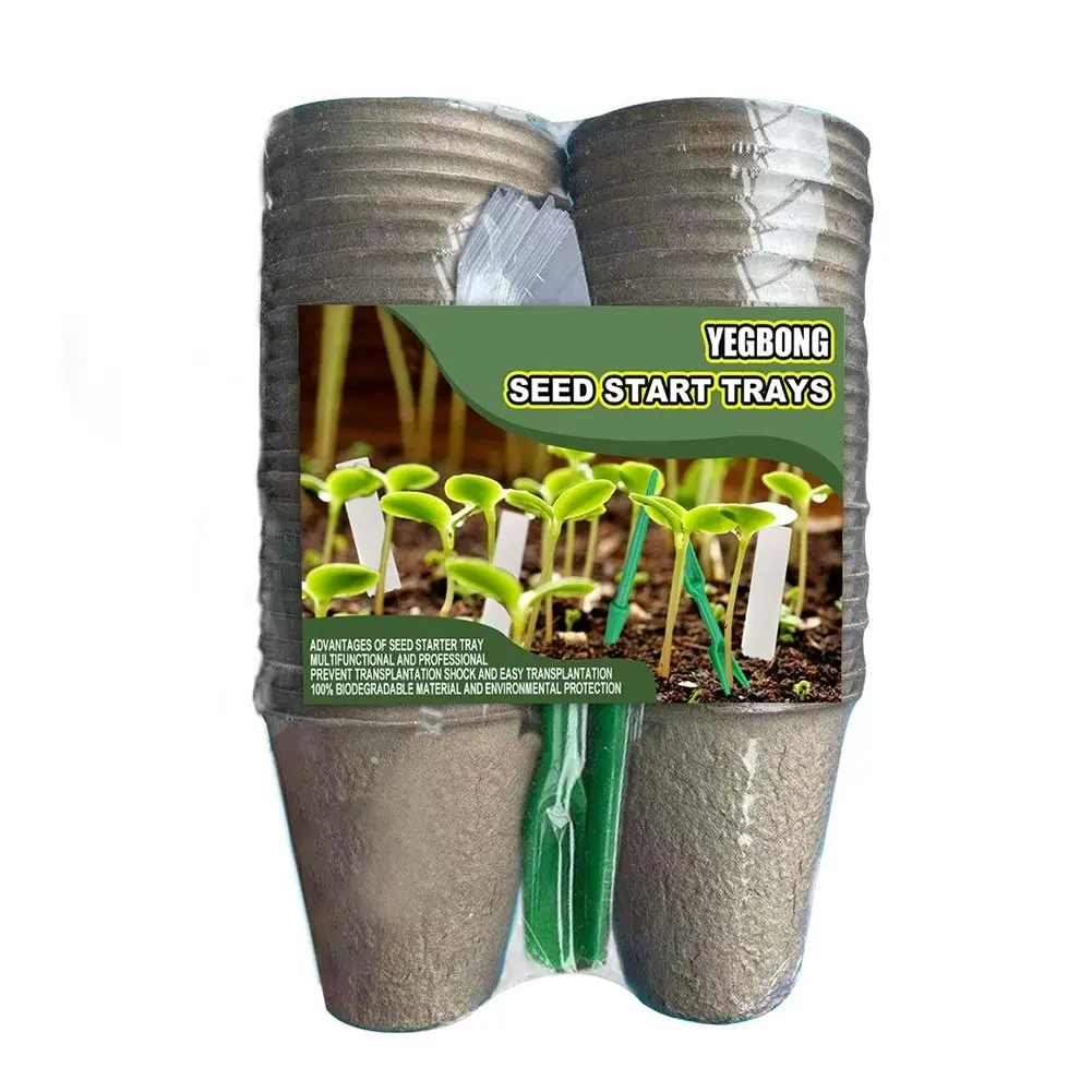 50/100pcs seedling pots with labels & seedling tool kit