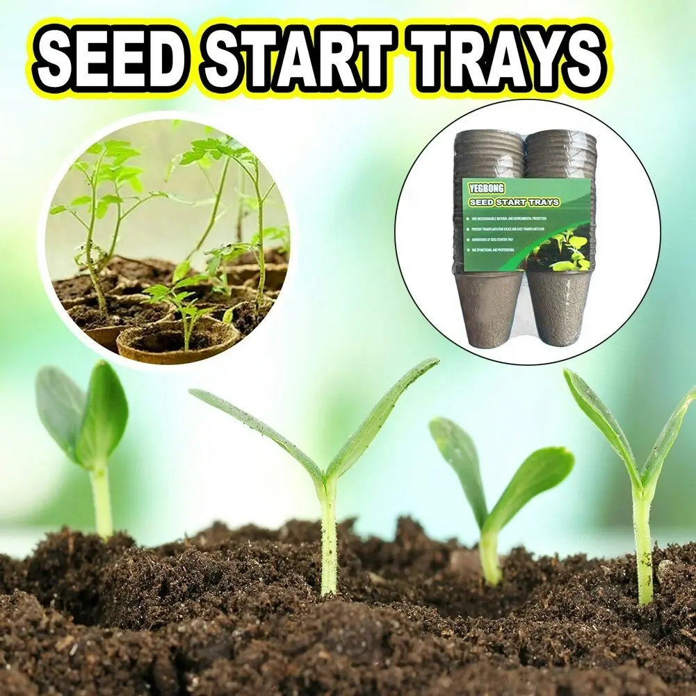 50/100pcs seedling pots with labels & seedling tool kit