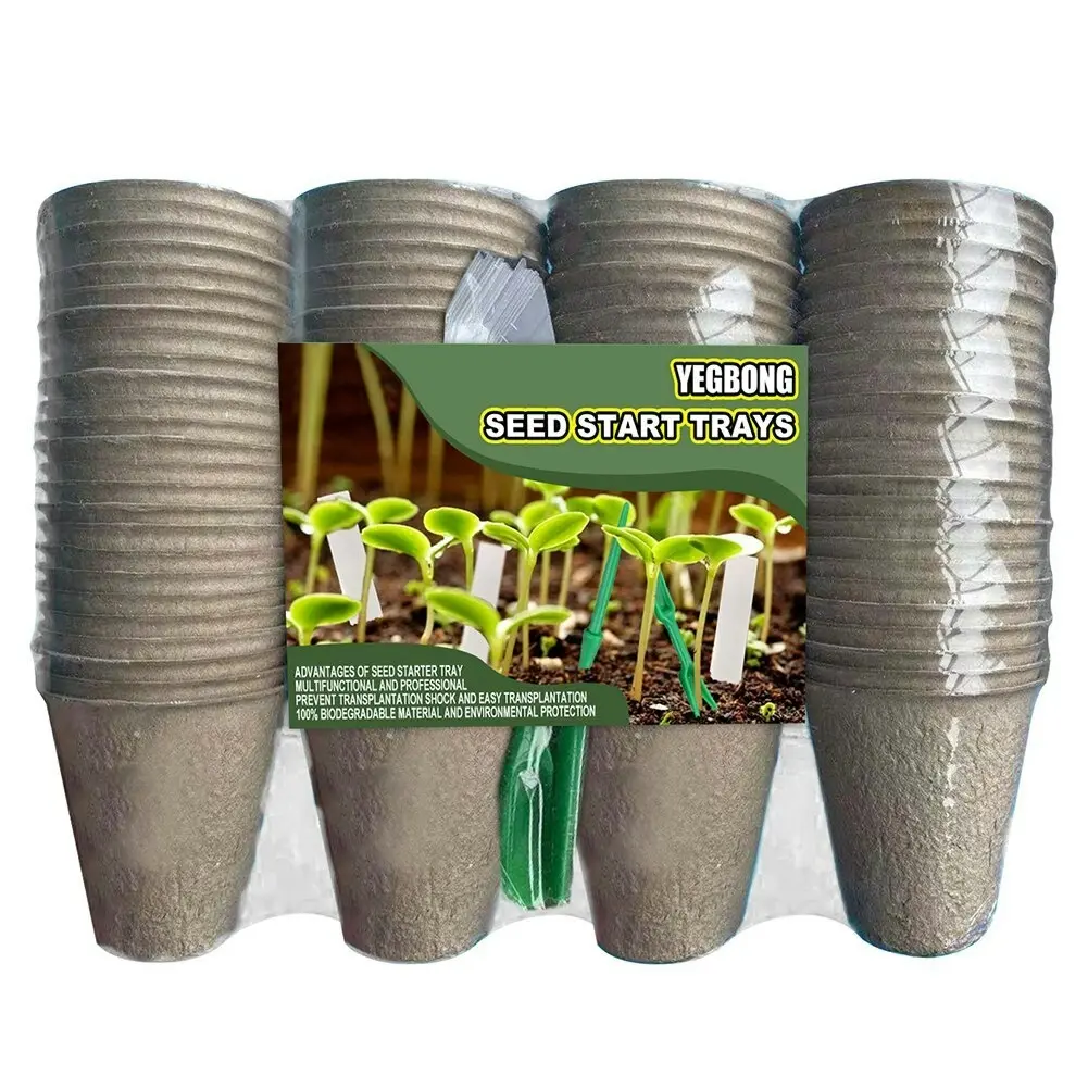 50/100pcs seedling pots with labels & seedling tool kit