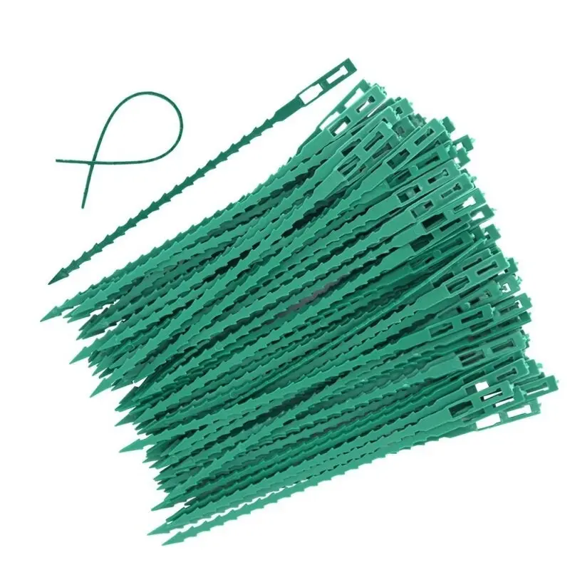 50/100pcs Adjustable Reusable Plastic Plant Support Ties