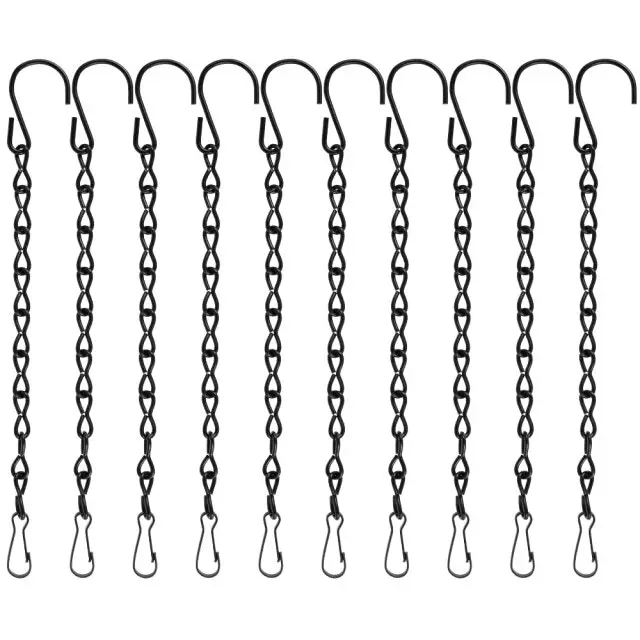 10pcs Steel Flower Pot Hanging Basket Chains with Hooks