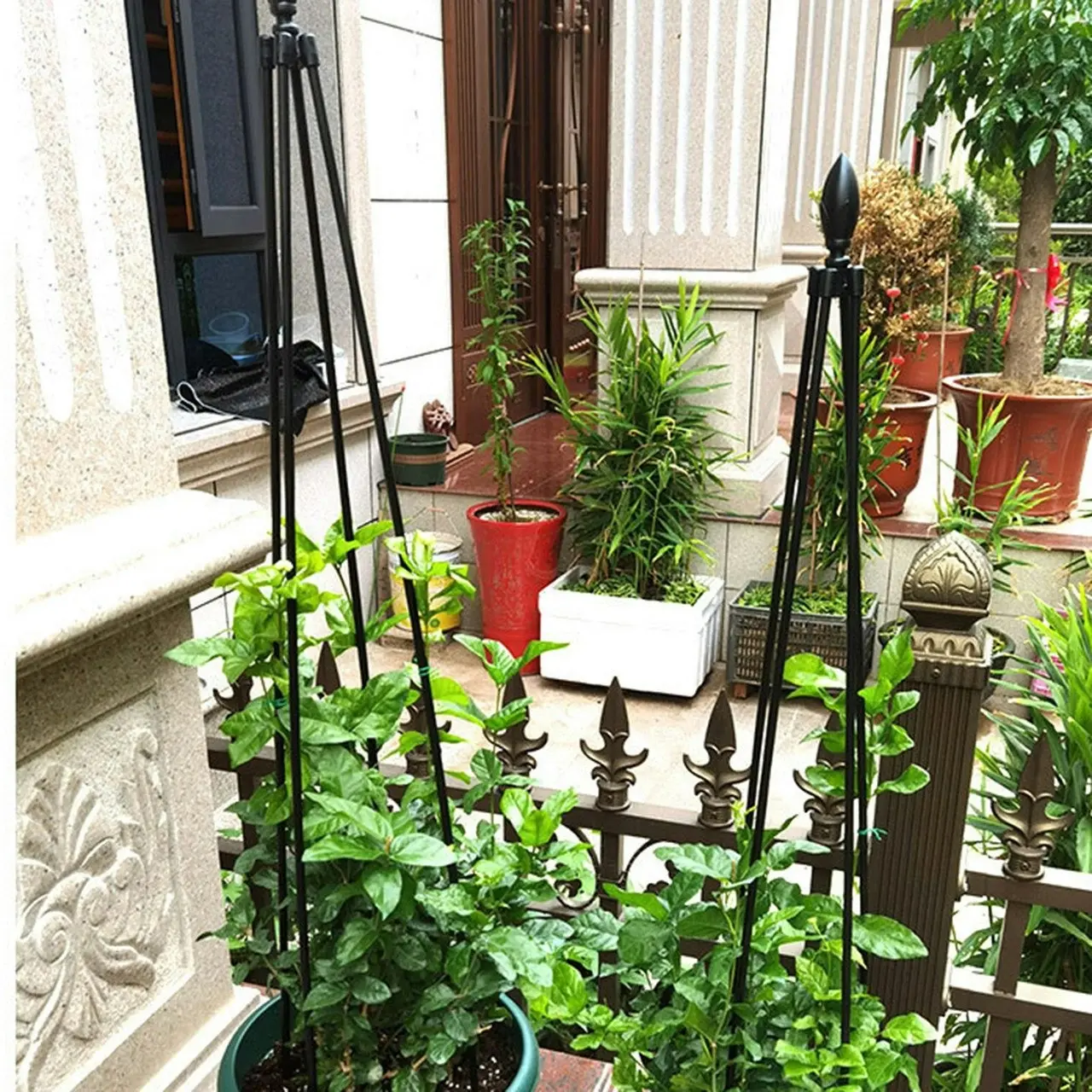 160cm Large Metal Triangle Trellis Plant Support