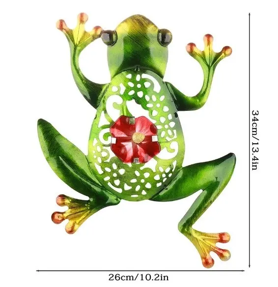 Metal Frog Wall Art Animal Sculpture Hanging Garden Decor