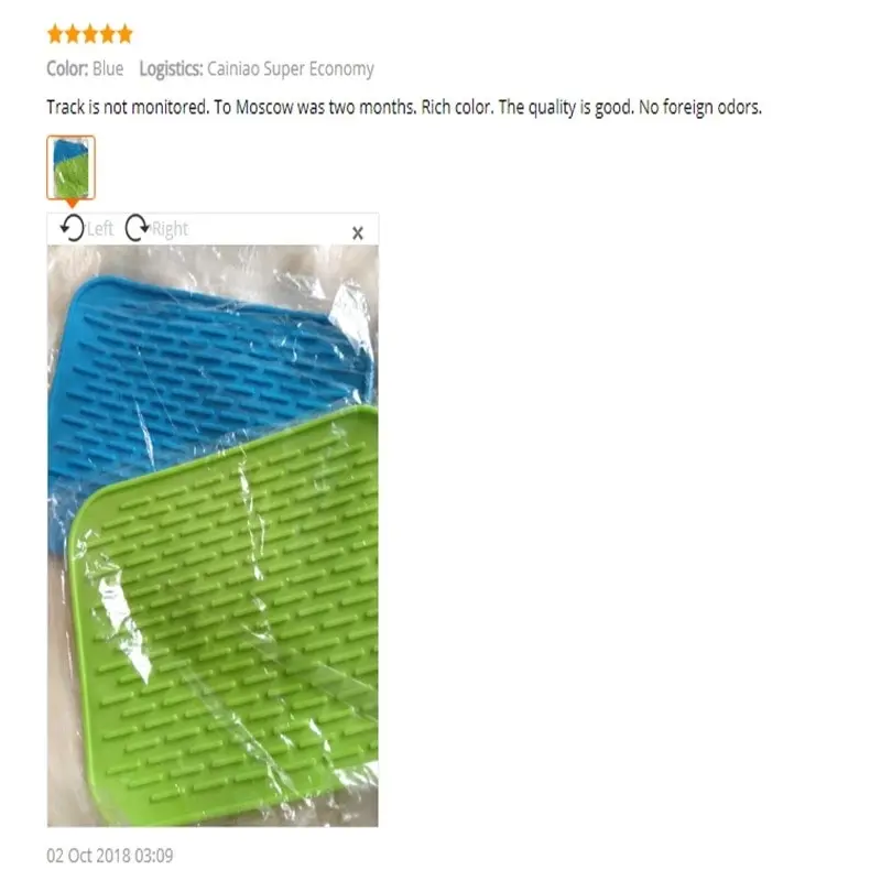 Insulated Silicone Drainage Pad for Drying Dishes