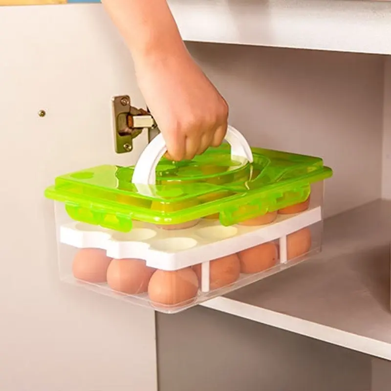 Kitchen 24 Egg Double Layer Multi-function Storage Food Container