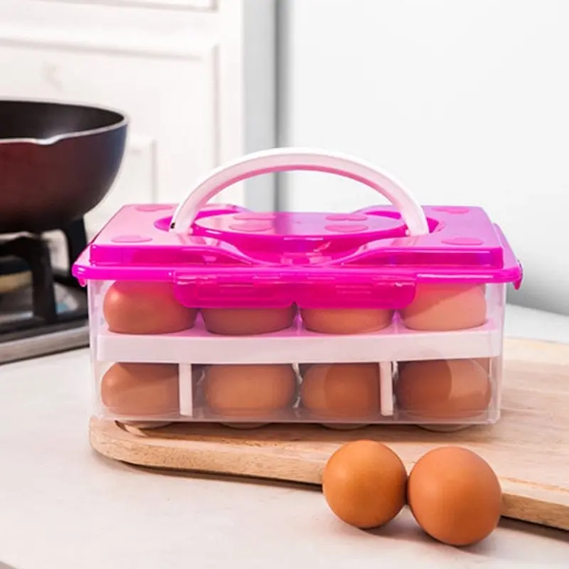 Kitchen 24 Egg Double Layer Multi-function Storage Food Container