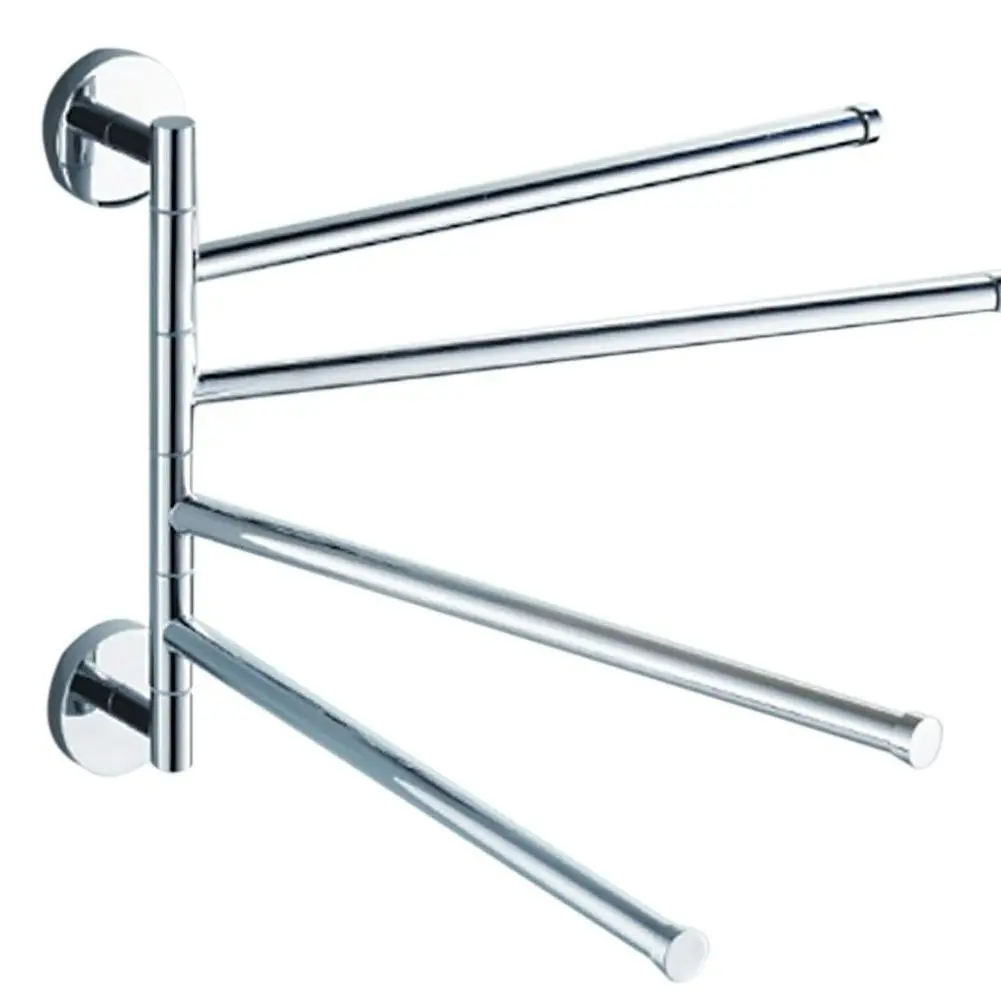 New 4 Bar Stainless Steel Bathroom Towel Rack Organizer