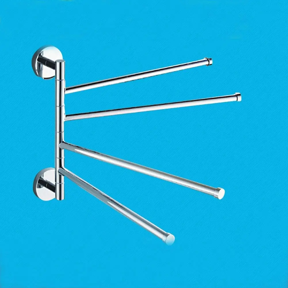 New 4 Bar Stainless Steel Bathroom Towel Rack Organizer