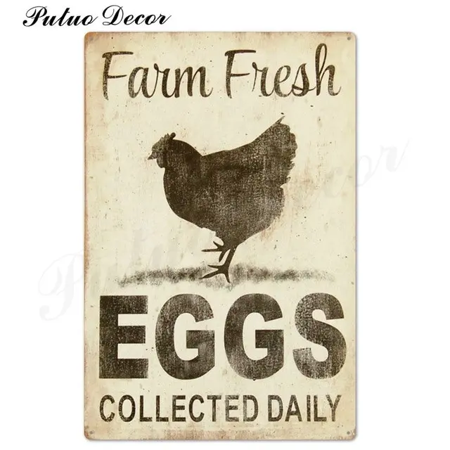 Rooster/chicken farmhouse retro hanging sign wall decor, 24 styles