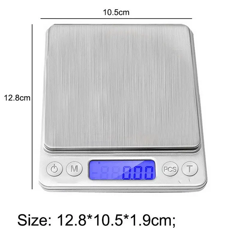 Stainless Steel Kitchen Digital Scales 0.1g/3kg