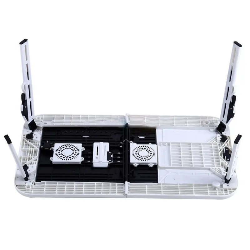 Adjustable Laptop Desk Foldable Table Stand with USB Cooling Fans